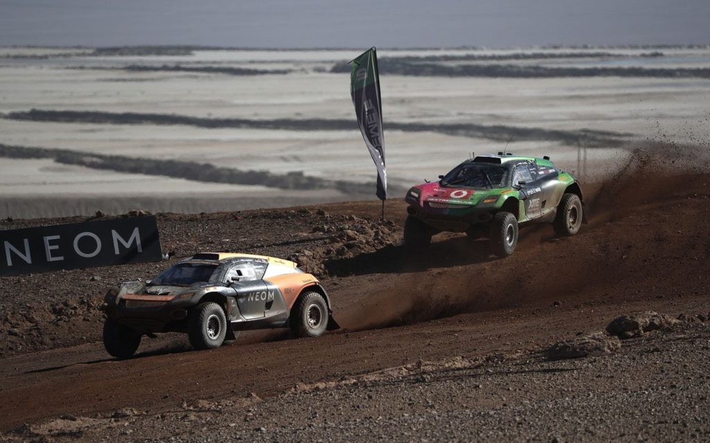 Extreme E cars racing in Chile desert