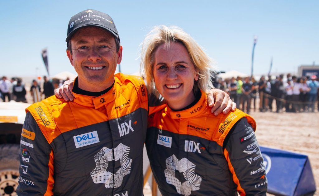 Tanner Foust and Emma Gilmour at Extreme E event in Chile