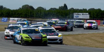 Mazda RX8s racing at Levels Raceway in Timaru