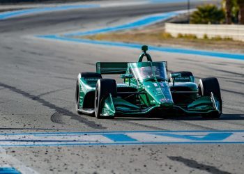 Marcus Armstrong testing IndyCar at Thermal Club