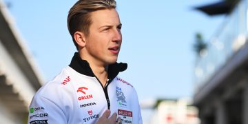 AUSTIN, TEXAS - OCTOBER 17: Liam Lawson of New Zealand and Visa Cash App RB looks on in the Paddock during previews ahead of the F1 Grand Prix of United States at Circuit of The Americas on October 17, 2024 in Austin, Texas. (Photo by Rudy Carezzevoli/Getty Images) // Getty Images / Red Bull Content Pool // SI202410170233 // Usage for editorial use only //