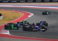 AUSTIN, TEXAS - OCTOBER 20: Liam Lawson of New Zealand driving the (40) Visa Cash App RB VCARB 01 leads Zhou Guanyu of China driving the (24) Kick Sauber C44 Ferrari on track during the F1 Grand Prix of United States at Circuit of The Americas on October 20, 2024 in Austin, Texas. (Photo by Mark Sutton/Getty Images) // Getty Images / Red Bull Content Pool // SI202410200607 // Usage for editorial use only //