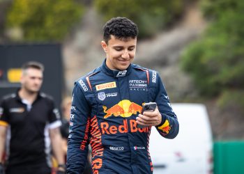 Isack Hadjar #10 Hitech GP, during round seven of the FIA Formula 2 Championship at Circuit de Barcelona-Catalunya, on Jun 2-4, 2023. // Dutch Photo Agency / Red Bull Content Pool // SI202306020850 // Usage for editorial use only //